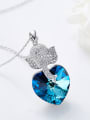 thumb Fashion Little Zirconias Elephant austrian Crystal Heart 925 Silver Pendant 2