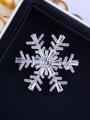 thumb Copper With  Cubic Zirconia Classic snowflake Brooches 2