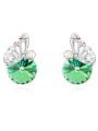 thumb Fashion austrian Crystals Little Butterfly Alloy Stud Earrings 1