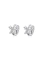 thumb Bowknot Shaped Platinum Plated Copper Clip On Earrings 0