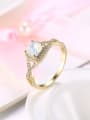 thumb Temperament Women Opal 18K Gold Engagement Ring 0