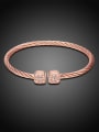 thumb Exquisite Square Shaped Twisted Rope Bangle 2