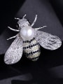 thumb Copper With  Cubic Zirconia Cute Insect honeybee Brooches 1