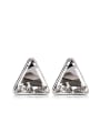 thumb 18K White Gold Austria Crystal Triangle Shaped stud Earring 2