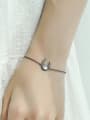 thumb Simple Oval Stone Silver Bracelet 1