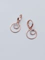 thumb 925 Sterling Silver With Cubic Zirconia  Simplistic Round Drop Earrings 1