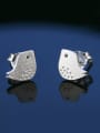 thumb Tiny Simple Bird 925 Sterling Silver Stud Earrings 0