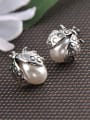 thumb Cute Ladybug Shaped Artificial Pearl Stud Earrings 2