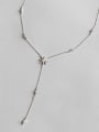 thumb Pure silver inlaid zircon sun flower clavicle Necklace 0