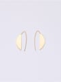 thumb Titanium With Gold Plated Simplistic Geometric Hook Earrings 0