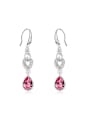 thumb Fashion Water Drop austrian Crystals Heart Alloy Earrings 0