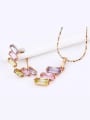 thumb Copper Alloy 18K Gold Plated Fashion Zircon Two Pieces Jewelry Set 1