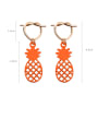 thumb Alloy With Rose Gold Plated Cute Friut Pineapple Stud Earrings 2