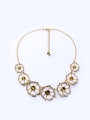 thumb Elegant Noble Flowers Shhaped Alloy Necklace 0