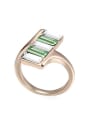 thumb Personalized Rectangular austrian Crystals Stack Alloy Ring 2