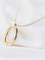 thumb 925 Sterling Silver With 18k Gold Plated Simplistic Geometric Necklaces 2