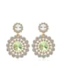 thumb Exaggerated Cubic austrian Crystals Flowery Alloy Stud Earrings 1