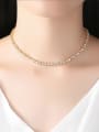 thumb Copper With Cubic Zirconia  Simplistic Fringe Necklaces 2