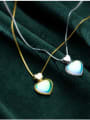 thumb 925 Sterling Silver With Acrylic  Simplistic Heart Necklaces 3