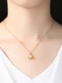 thumb Sterling silver scallop freshwater pearl golden necklace 1