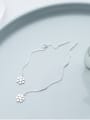 thumb For Christmas : Sterling Silver Snowflake ear thread 1