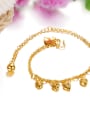 thumb Classical Heart shapes Bell Gold Plated Anklet 2