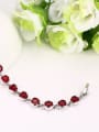 thumb All-match Red Round Shaped AAA Zircon Copper Bracelet 1