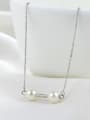 thumb Personality Geometric Shaped Artificial Pearl Necklace 1