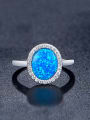 thumb Blue Opal Stone Engagement Ring 1