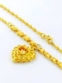 thumb Elegant Double Layer 24K Gold Plated Heart Shaped Necklace 1