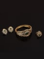 thumb Alloy Imitation-gold Plated Vintage style Stone Lace-shaped Four Pieces Jewelry Set 2