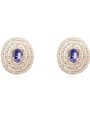 thumb Fashion Shiny austrian Crystals-covered Alloy Stud Earrings 1