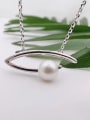 thumb Fashion Freshwater Pearl Eye-shaped Necklace 0