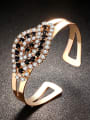 thumb Fashion Shiny AAA Zirconias Gold Plated Copper Bangle 2