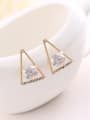 thumb Fashion Hollow Triangle Cubic Zircon Alloy Stud Earrings 1