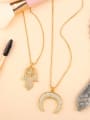 thumb Copper With Cubic Zirconia Fashion palm Necklaces 2