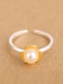 thumb Freshwater Pearl Flower Opening Ring 0