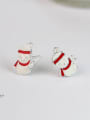 thumb Personalized Christmas Snowman Stud Earrings 0