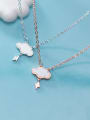 thumb 925 Sterling Silver With Rose Gold Plated Simplistic Clouds Pendant Necklaces 0