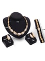 thumb Alloy Imitation-gold Plated Fashion Leaves-shaped Four Pieces Jewelry Set 2