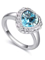 thumb Fashion Heart Cubic austrian Crystals Alloy Ring 2