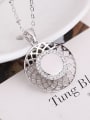 thumb Alloy White Gold Plated Fashion Rhinestones Hollow Round-shaped Two Pieces Jewelry Set 1