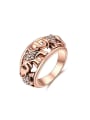 thumb Fashion Rose Gold Plated Elephant Shaped Rhinestone Ring 0