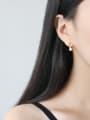 thumb Sterling silver knot imitation pearl Mini earrings 1