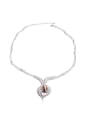 thumb Fashion austrian Crystals Heart Pendant Alloy Necklace 0