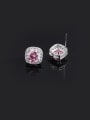 thumb Europe and America Jewelry  AAA Classic Pink Zircon stud Earring 1