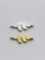 thumb 925 Sterling Silver With 18k Gold Plated Delicate Leaf Connectors 2