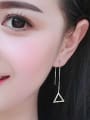thumb Simple Hollow Triangle Line Earrings 1