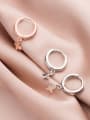 thumb 925 Sterling Silver With Rose Gold Plated Simplistic Star Clip On Earrings 2