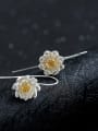 thumb Two Colors Plated Flower Fashion Earrings 2